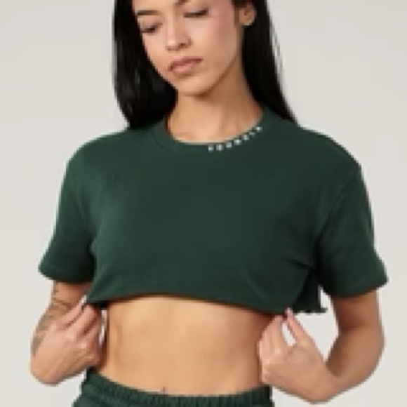 YoungLA Dreamers Club Joggers and cropped tee  - Forrest  Green - Picture 6 of 9